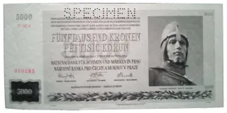 Czech Republic 5.000 Korun, 1944 image